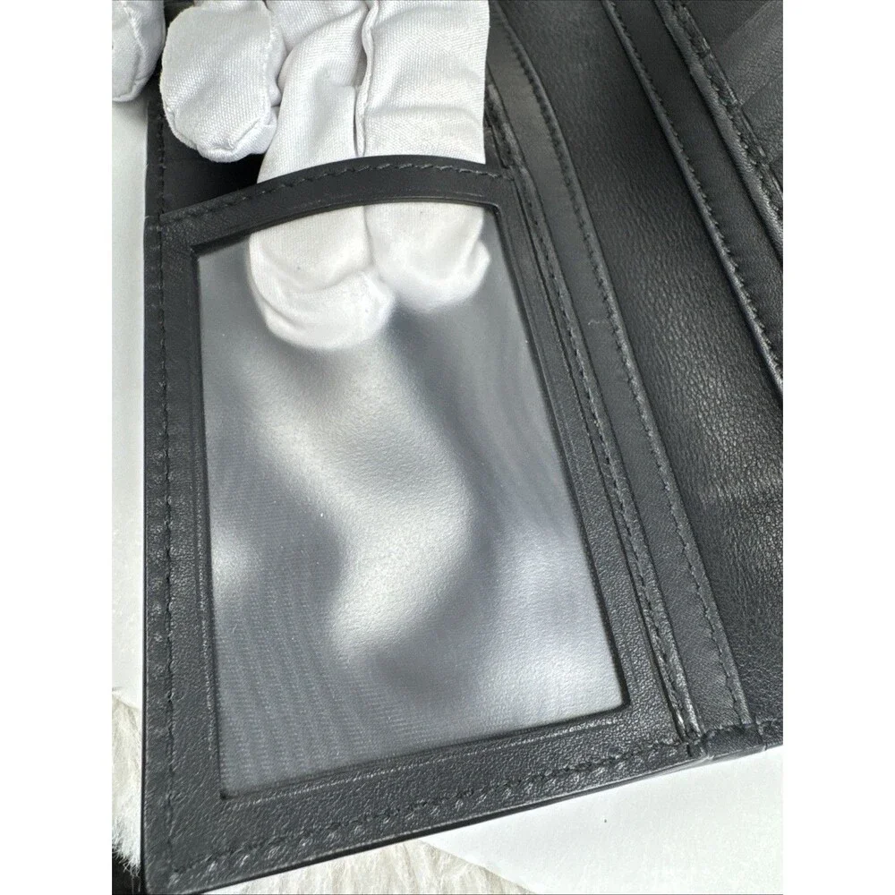 GGucci Bi-fold Long Wallet Python Snake Skin Leather Black - Picture 11 of 16